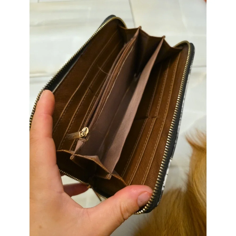 Michelle Obama Magazine Cover Collage Zip Accordion Wallet A4‎